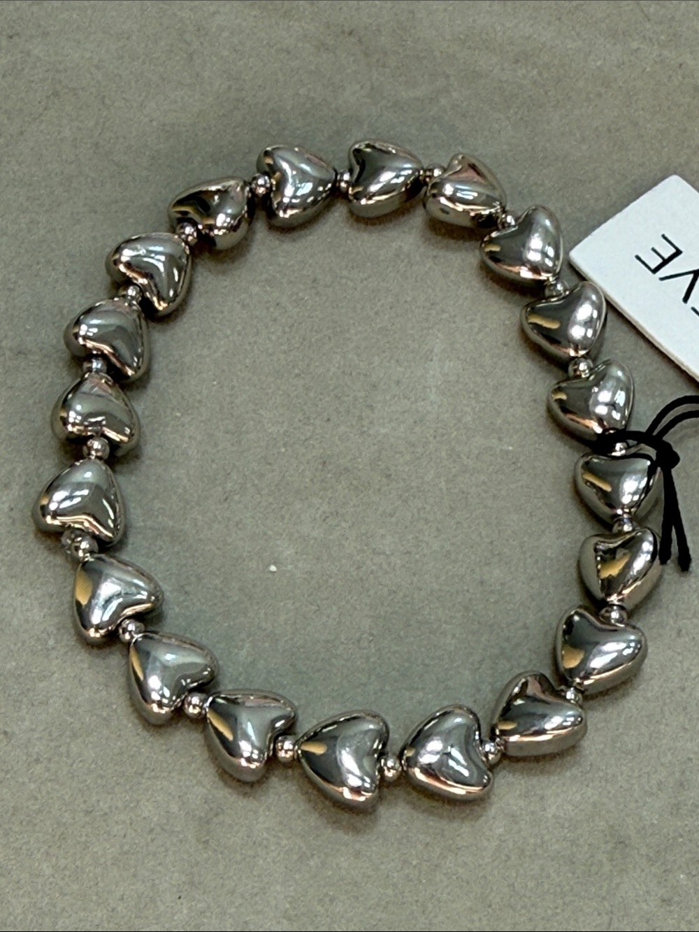Evereve Silver Heart Bracelet with Matching Heart Earrings - Picture 4 of 7